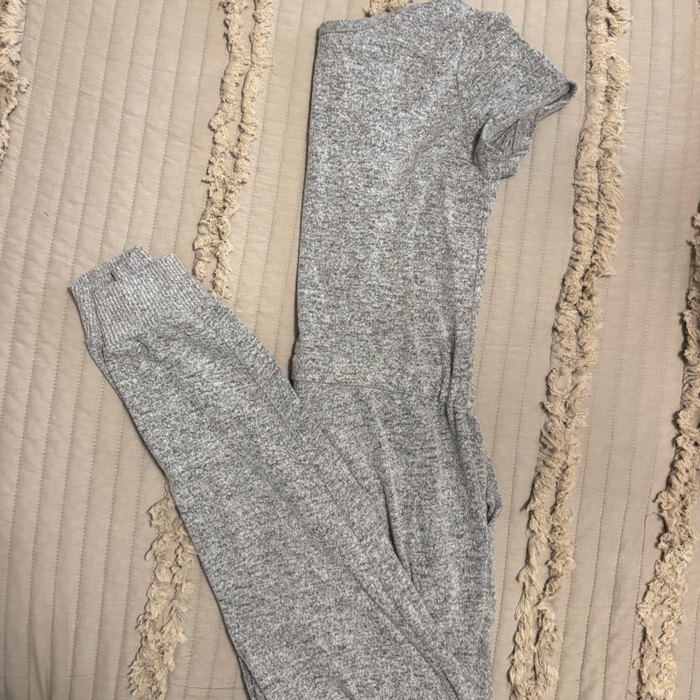 Lulu's Heather Gray Jumpsuit